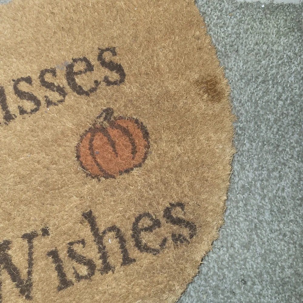 Brown Harvest Wishes Doormat